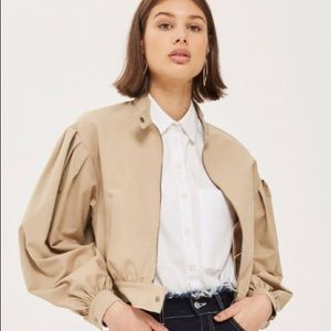 Topshop puff sleeve jacket